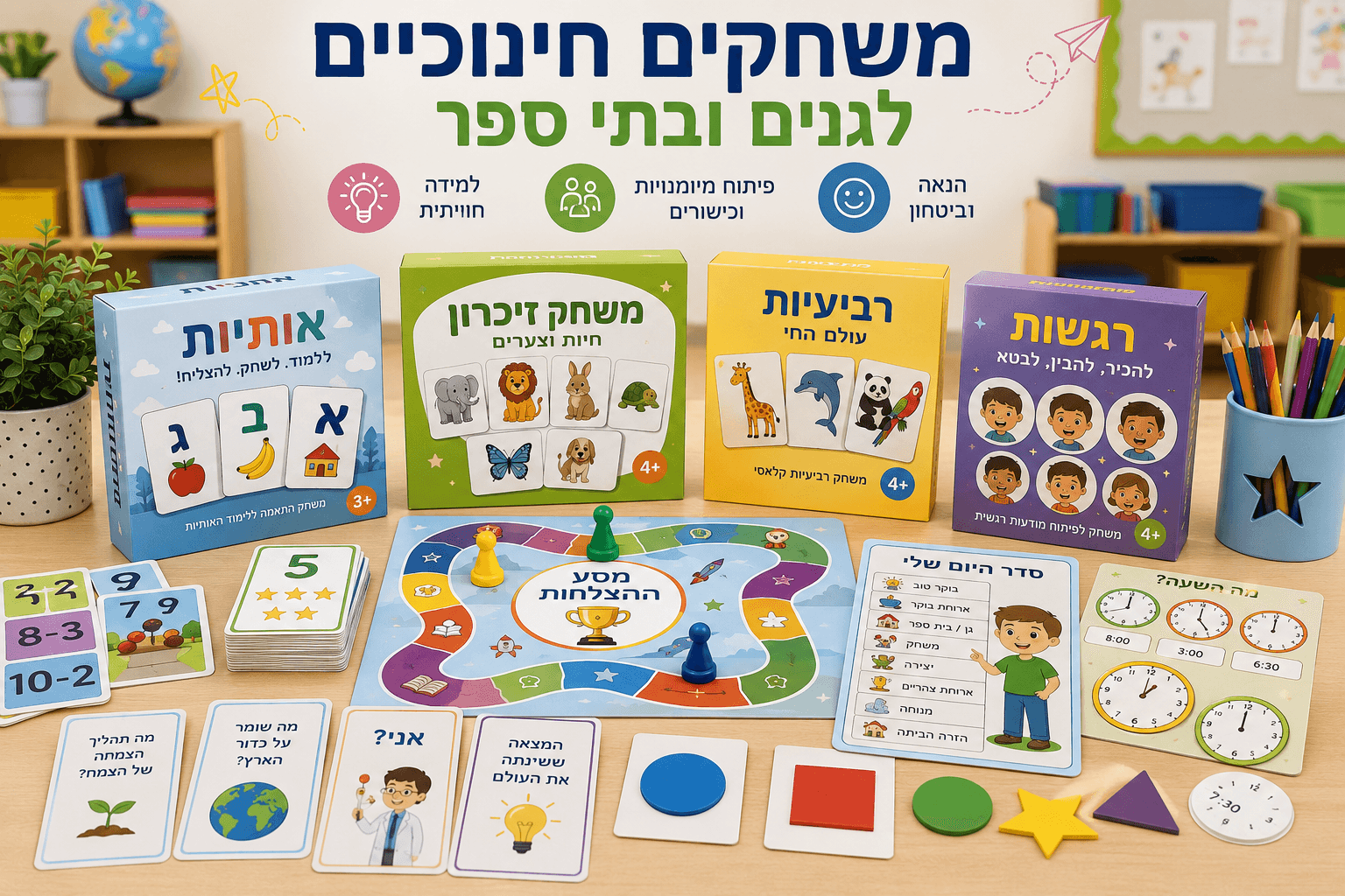 משחקים חינוכיים לגנים ובתי ספר
