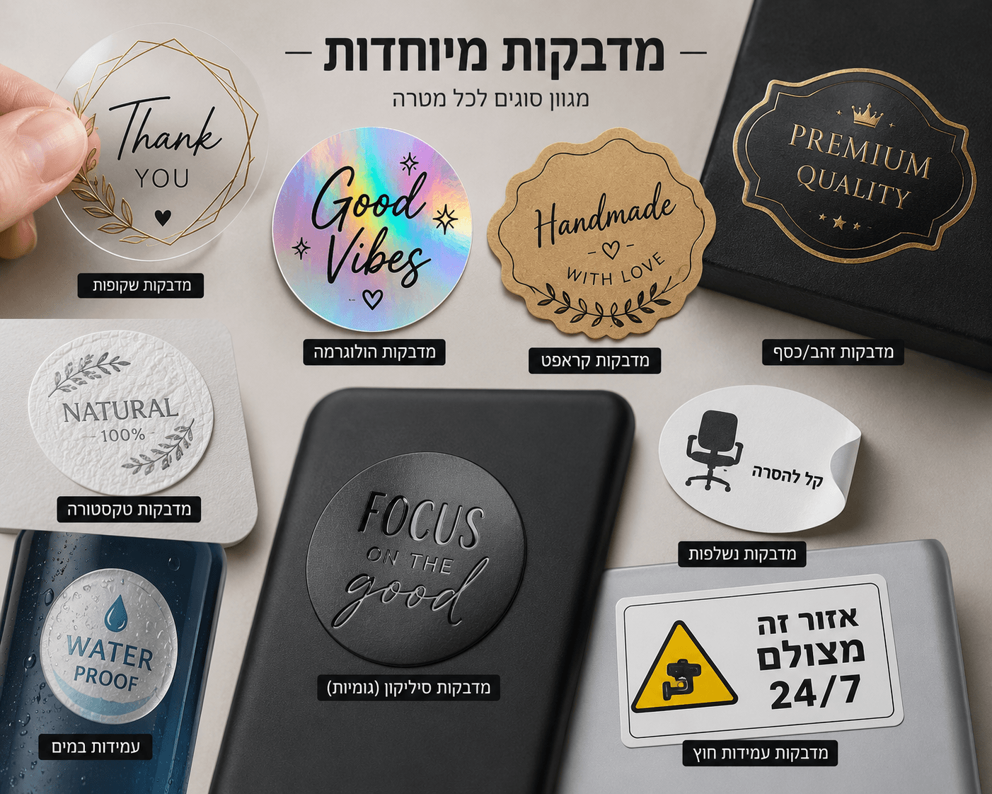 מדבקות מיוחדות