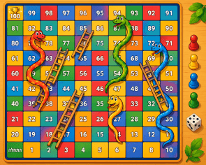 סולמות ונחשים לילדים - דפוס יזמה
